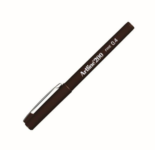 200N Fine Writing Pen Dark Brown