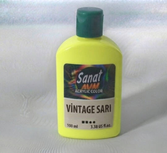 Akrilik Boya 100 ml Vintage Sarı