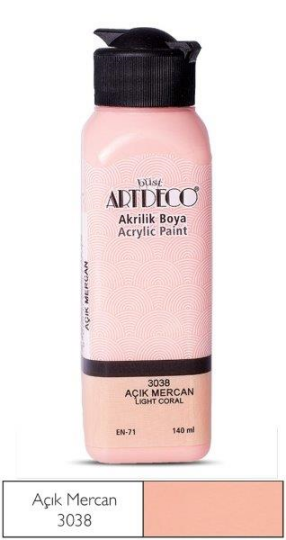 Akrilik Boya 140 ml Açık Mercan 3038