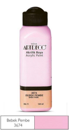 Akrilik Boya 140 ml Bebek Pembe 3674