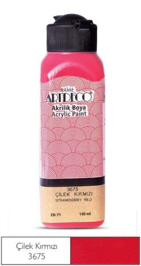 Akrilik Boya 140 ml Çilek Kırmızı 3675