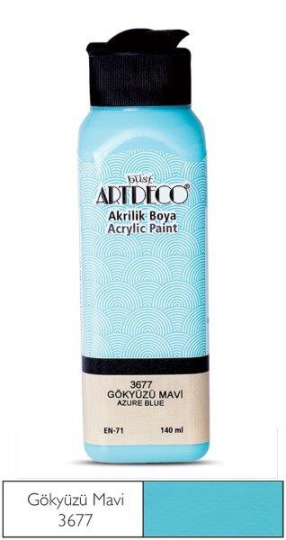 Akrilik Boya 140 ml Gökyüzü Mavi 3677