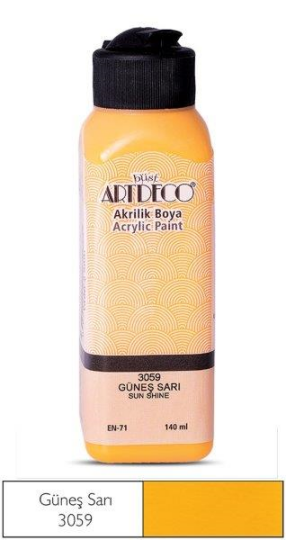 Akrilik Boya 140 ml Güneş Sarı 3059