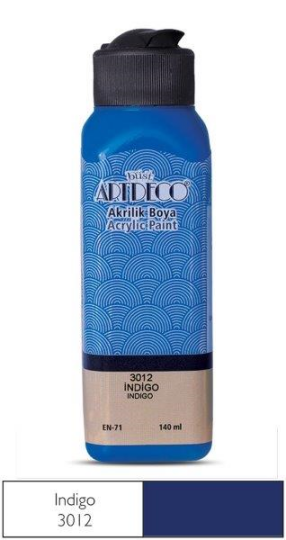 Akrilik Boya 140 ml İndigo 3012