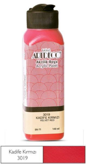 Akrilik Boya 140 ml Kadife Kırmızı 3019