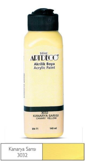 Akrilik Boya 140 ml Kanarya Sarısı 3032
