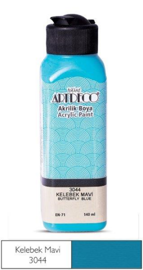 Akrilik Boya 140 ml Kelebek Mavi 3044
