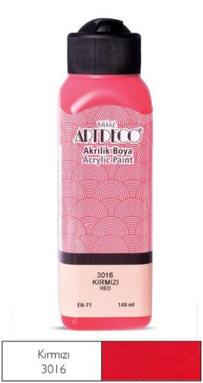 Akrilik Boya 140 ml Kırmızı 3016