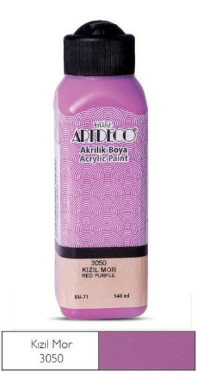 Akrilik Boya 140 ml Kızıl Mor 3050