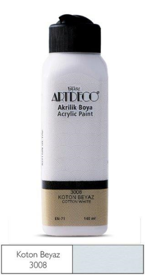 Akrilik Boya 140 ml Koton Beyaz 3008