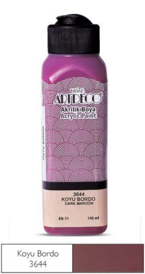 Akrilik Boya 140 ml Koyu Bordo 3644