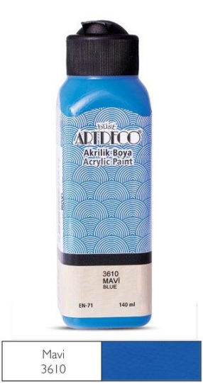 Akrilik Boya 140 ml Mavi 3610