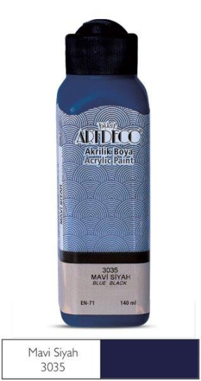 Akrilik Boya 140 ml Mavi Siyah 3035