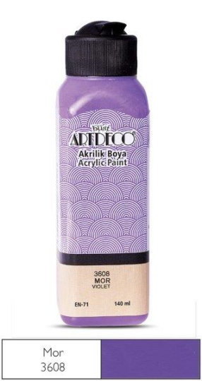 Akrilik Boya 140 ml Mor 3608
