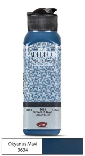 Akrilik Boya 140 ml Okyanus Mavi 3634