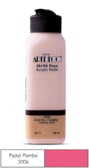 Akrilik Boya 140 ml Pastel Pembe 3006