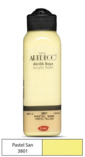 Akrilik Boya 140 ml Pastel Sarı 3801