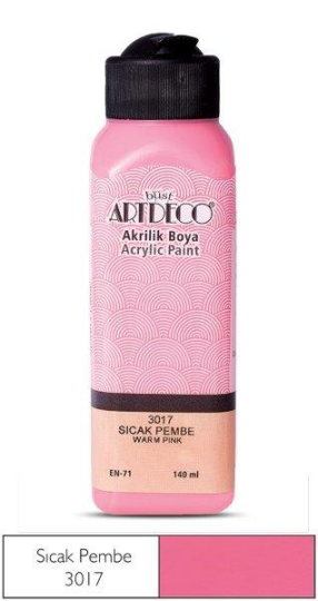 Akrilik Boya 140 ml Sıcak Pembe 3017