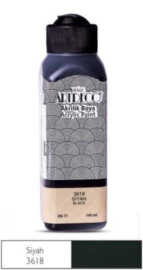Akrilik Boya 140 ml Siyah 3618