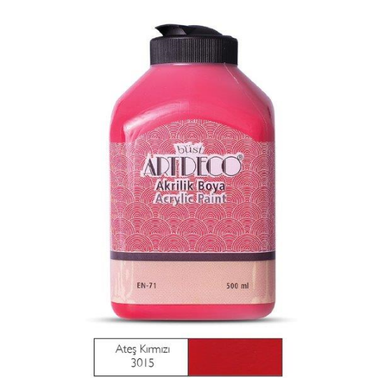 Akrilik Boya 500 ml Ateş Kırmızı 3015