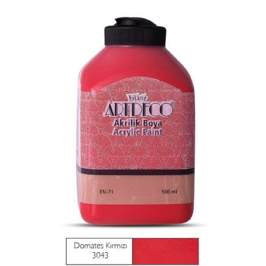 Akrilik Boya 500 ml Domates Kırmızı 3043
