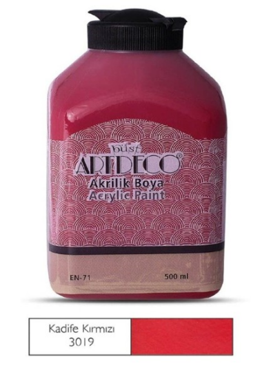Akrilik Boya 500 ml Kadife Kırmızı 3019