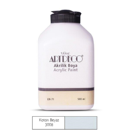 Akrilik Boya 500 ml Koton Beyaz 3008