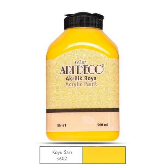 Akrilik Boya 500 ml Koyu Sarı 3602