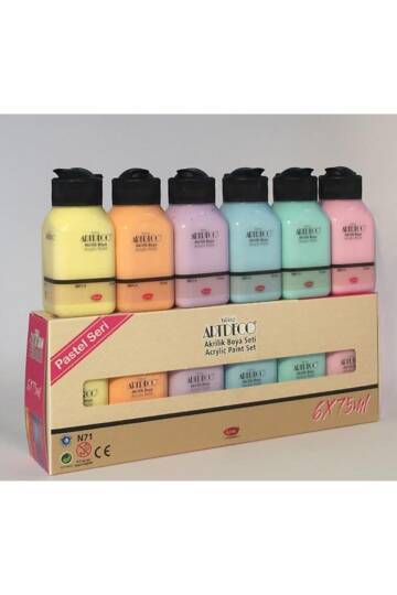 Akrilik Boya 6x75ml Pastel Renkler Lv-Y-070i-AS2
