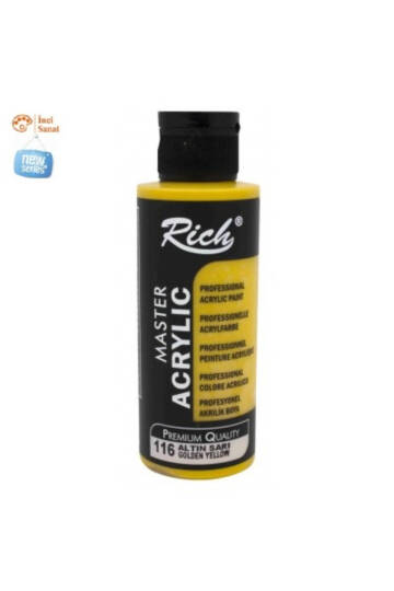 Altın Sarı Boya Akrilik 120cc Master N116 Yoğun Pigment ve Üstüm Kapatıcılık