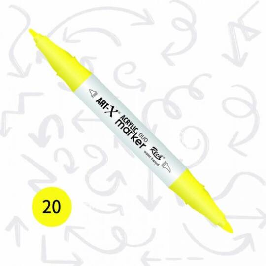Art-X Çift Uçlu Akrilik Marker Kalem 20