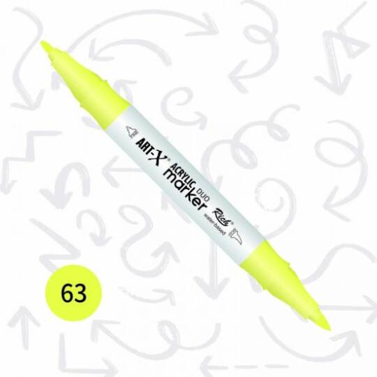 Art-X Çift Uçlu Akrilik Marker Kalem 63