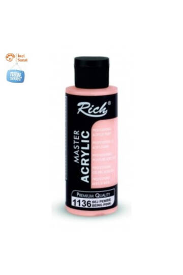 Bej Pembe Boya Akrilik 120cc Master N1136 Yoğun Pigment ve Üstüm Kapatıcılık