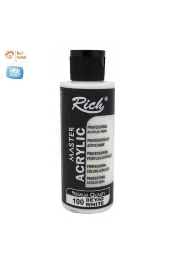 Beyaz Boya Akrilik 120cc Master N100 Yoğun Pigment ve Üstüm Kapatıcılık