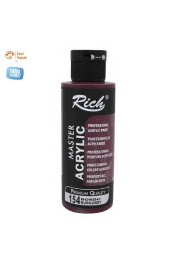 Bordo Boya Akrilik 120cc Master N154 Yoğun Pigment ve Üstüm Kapatıcılık