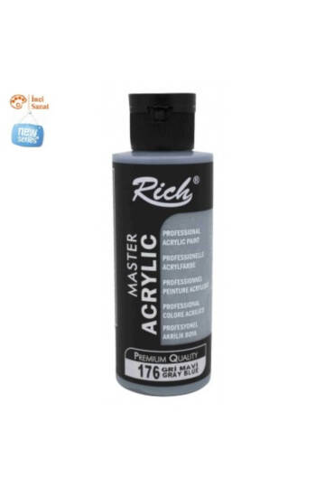 Gri Mavi Boya Akrilik 120cc Master N176 Yoğun Pigment ve Üstüm Kapatıcılık