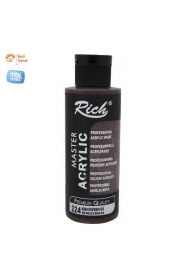 Kahverengi Boya Akrilik 120cc Master N224 Yoğun Pigment ve Üstüm Kapatıcılık