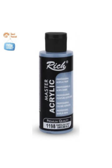 Karolina Mavi Boya Akrilik 120cc Master N1198 Yoğun Pigment ve Üstüm Kapatıcılık