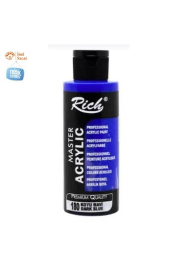 Koyu Mavi Boya Akrilik 120cc Master N180 Yoğun Pigment ve Üstüm Kapatıcılık