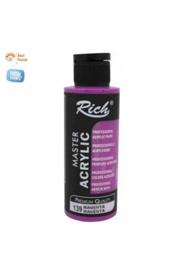 Magenta Boya Akrilik 120cc Master N139 Yoğun Pigment ve Üstüm Kapatıcılık