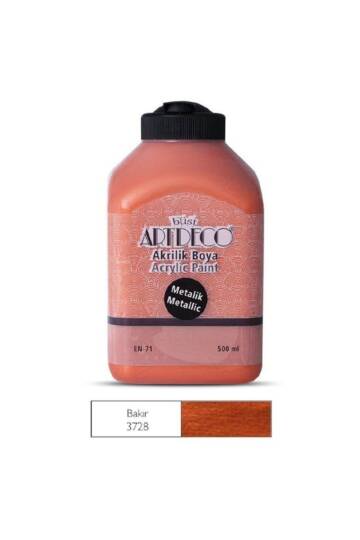 Metalik Akrilik Boya 500 Ml Bakır 71l-3728