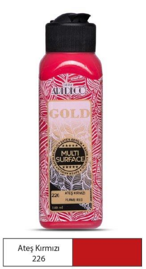 Multi Surface Akrilik Boya 140 ml Ateş Kırmızı 226