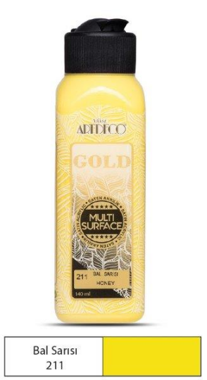 Multi Surface Akrilik Boya 140 ml Bal Sarısı 211