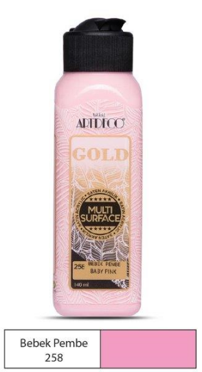 Multi Surface Akrilik Boya 140 ml Bebek Pembe 258