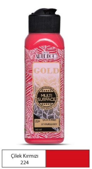 Multi Surface Akrilik Boya 140 ml Çilek Kırmızı 224