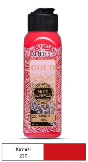 Multi Surface Akrilik Boya 140 ml Kırmızı 220