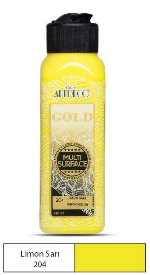 Multi Surface Akrilik Boya 140 ml Limon Sarı 204