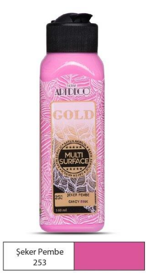 Multi Surface Akrilik Boya 140 ml Şeker Pembe 253
