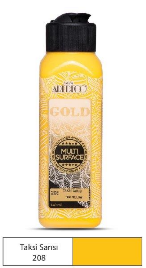 Multi Surface Akrilik Boya 140 ml Taksi Sarısı 208