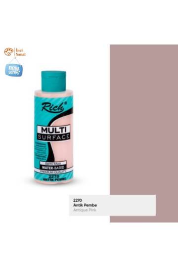 Multi Surface Antik Pembe N2270 Her Yüzey Akrilik Boya (Cam,Ahşap,Tuval,Seramik,Plastik) 120cc